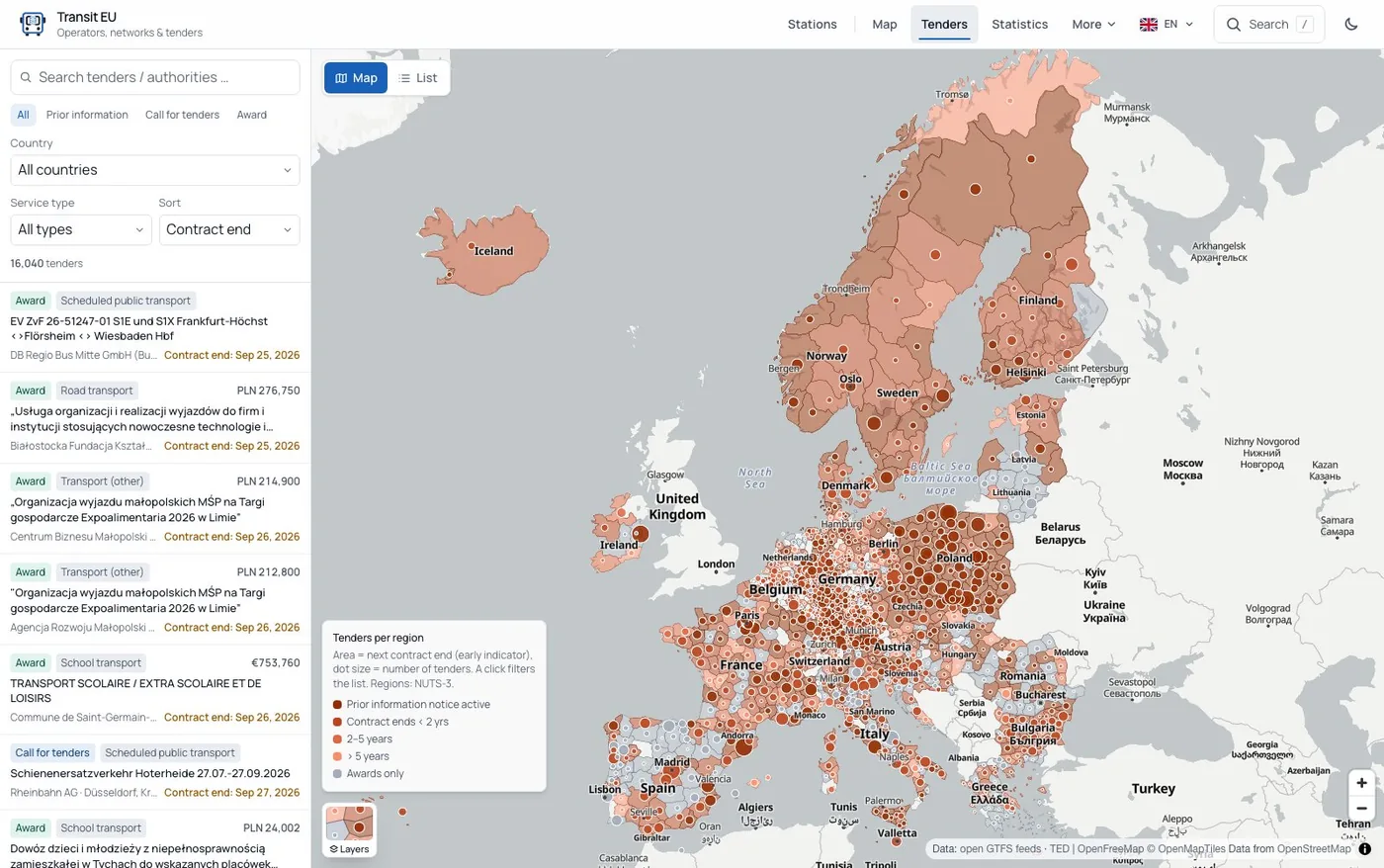 Transit EU – Screenshot